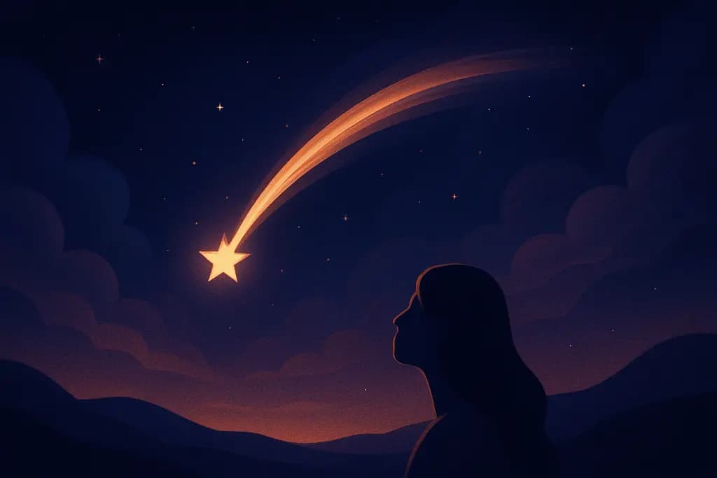 Dream illustration: Shooting star
