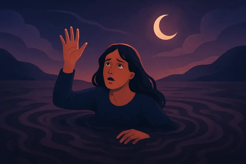 Dream illustration: Sinking into quicksand or mud