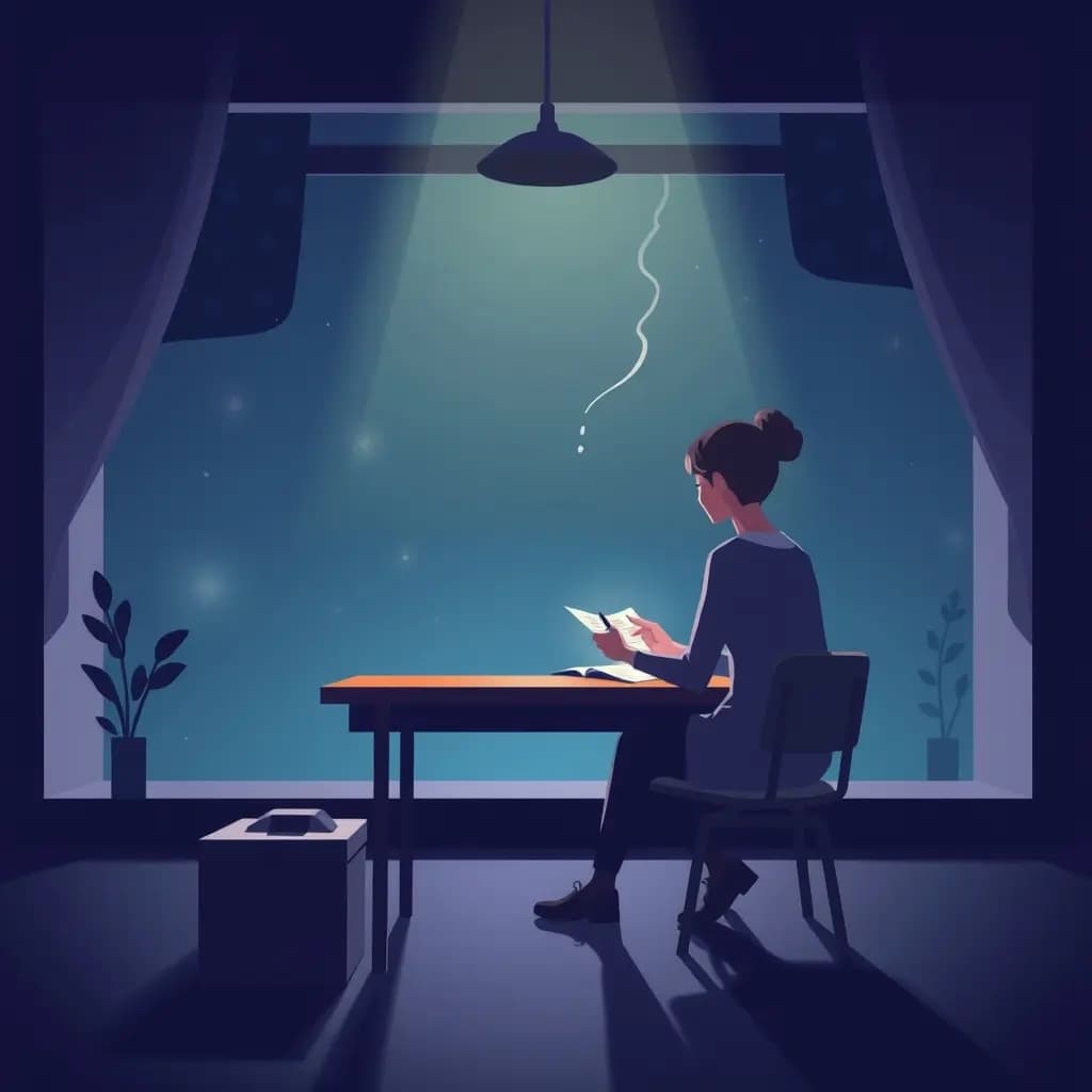 Dream illustration: Sitting for an exam where the questions are about your life choices