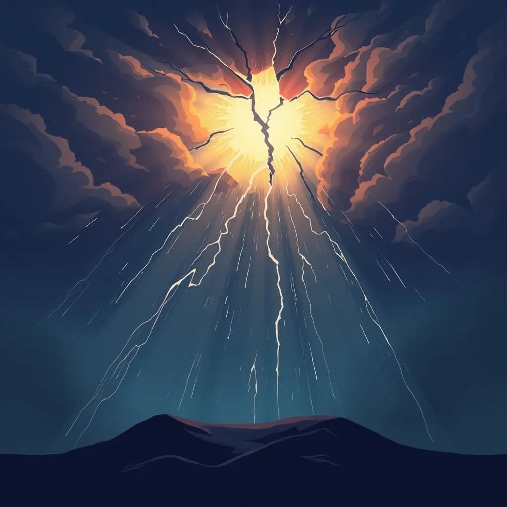 Dream illustration: Sky cracking open