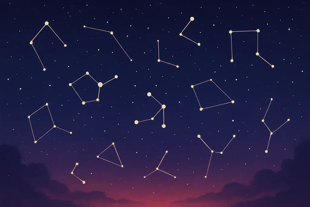 Dream illustration: Sky full of unknown constellations