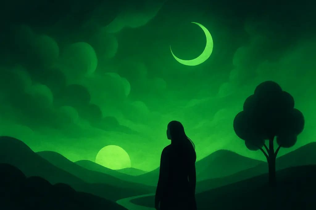 Dream illustration: Sky turns green
