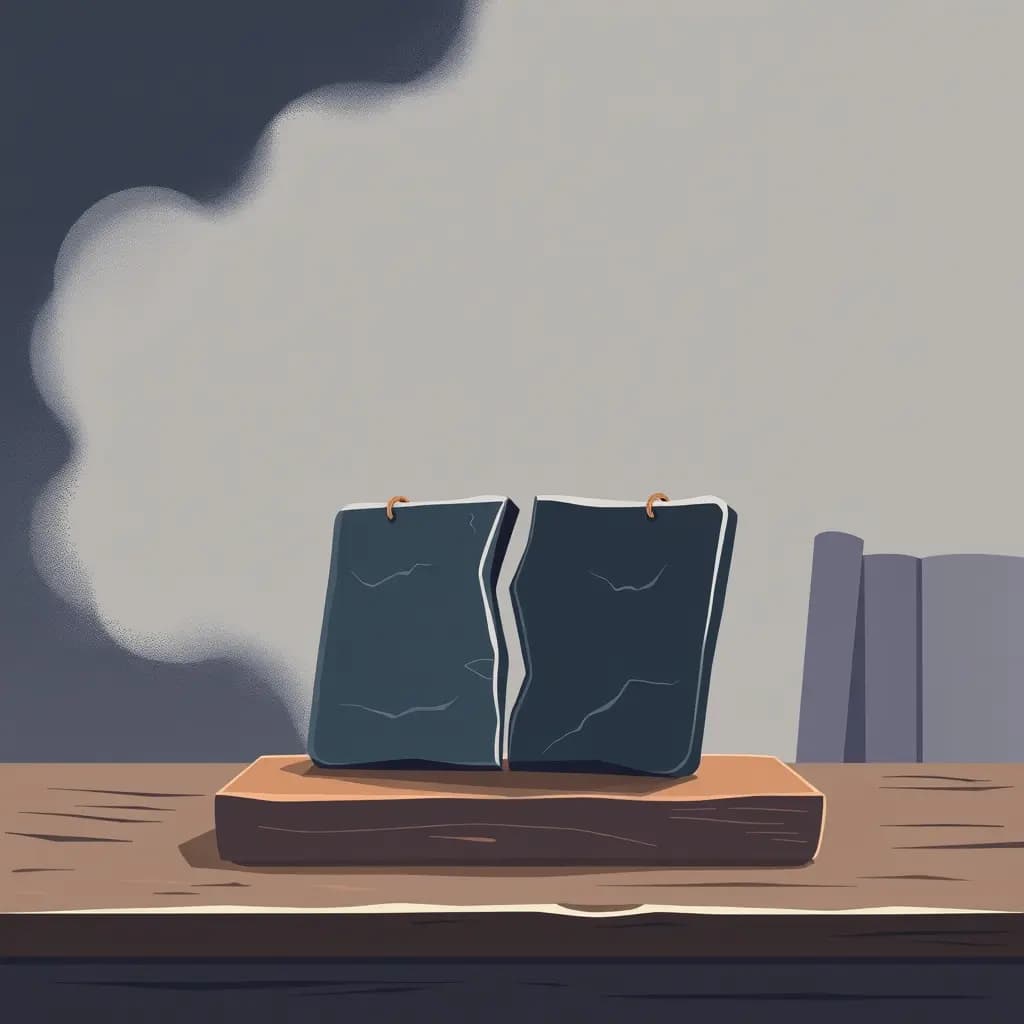 Dream illustration: Slate splits in half