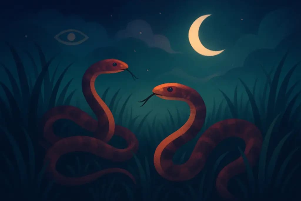 Dream illustration: Snakes in the grass