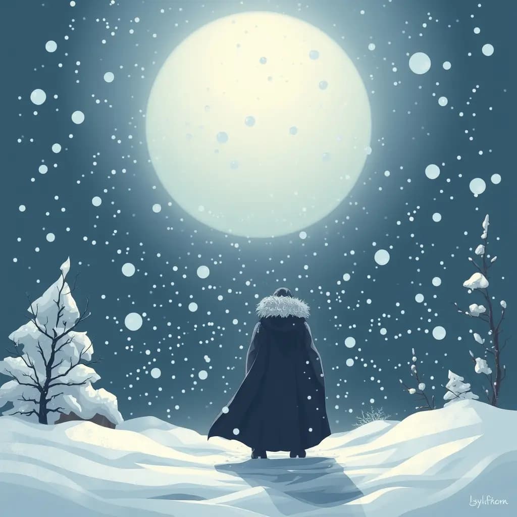 Dream illustration: Snowstorm traps you outside