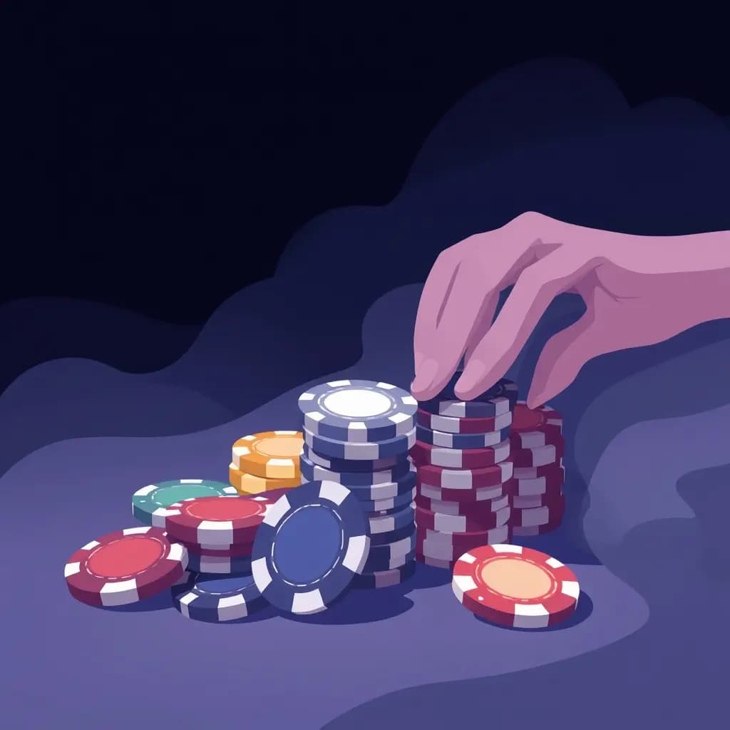 Dream illustration: Sorting Casino Chips by Color
