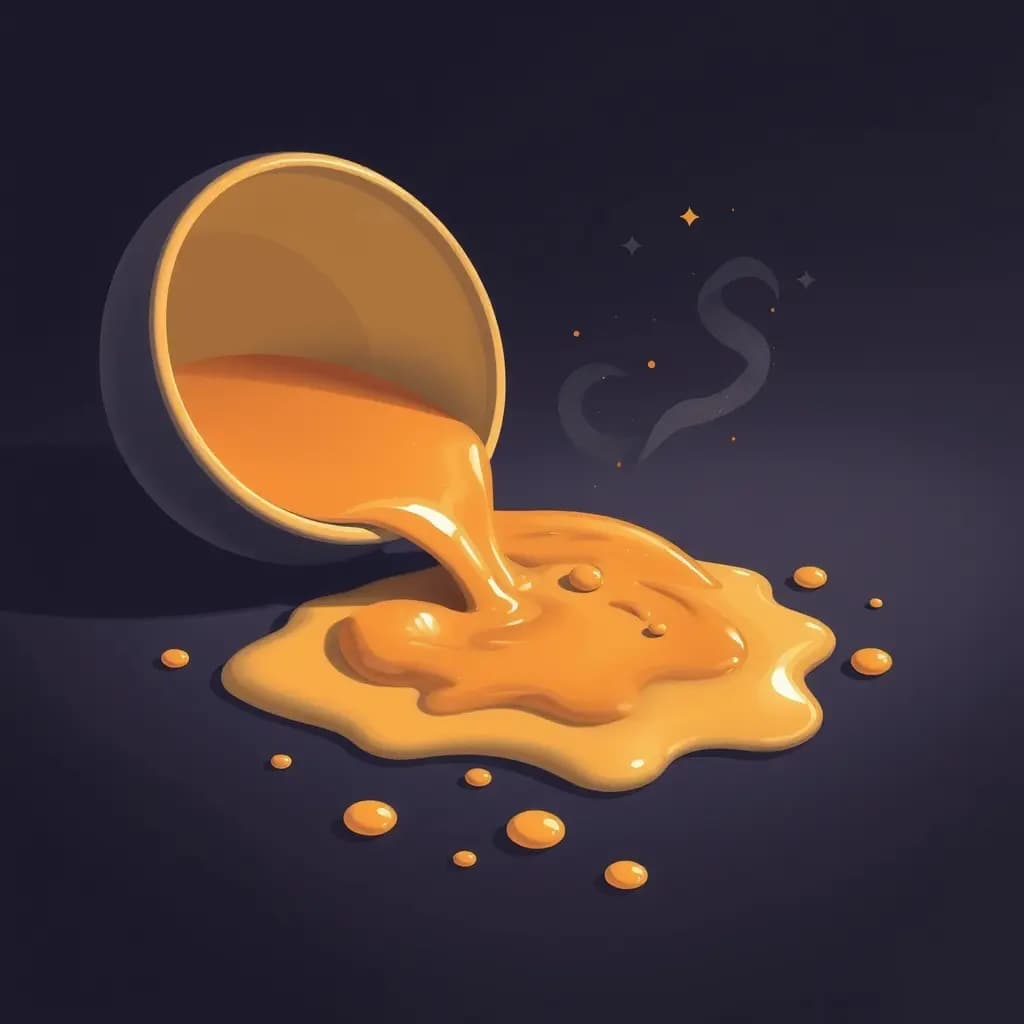 Dream illustration: Spilled soup everywhere