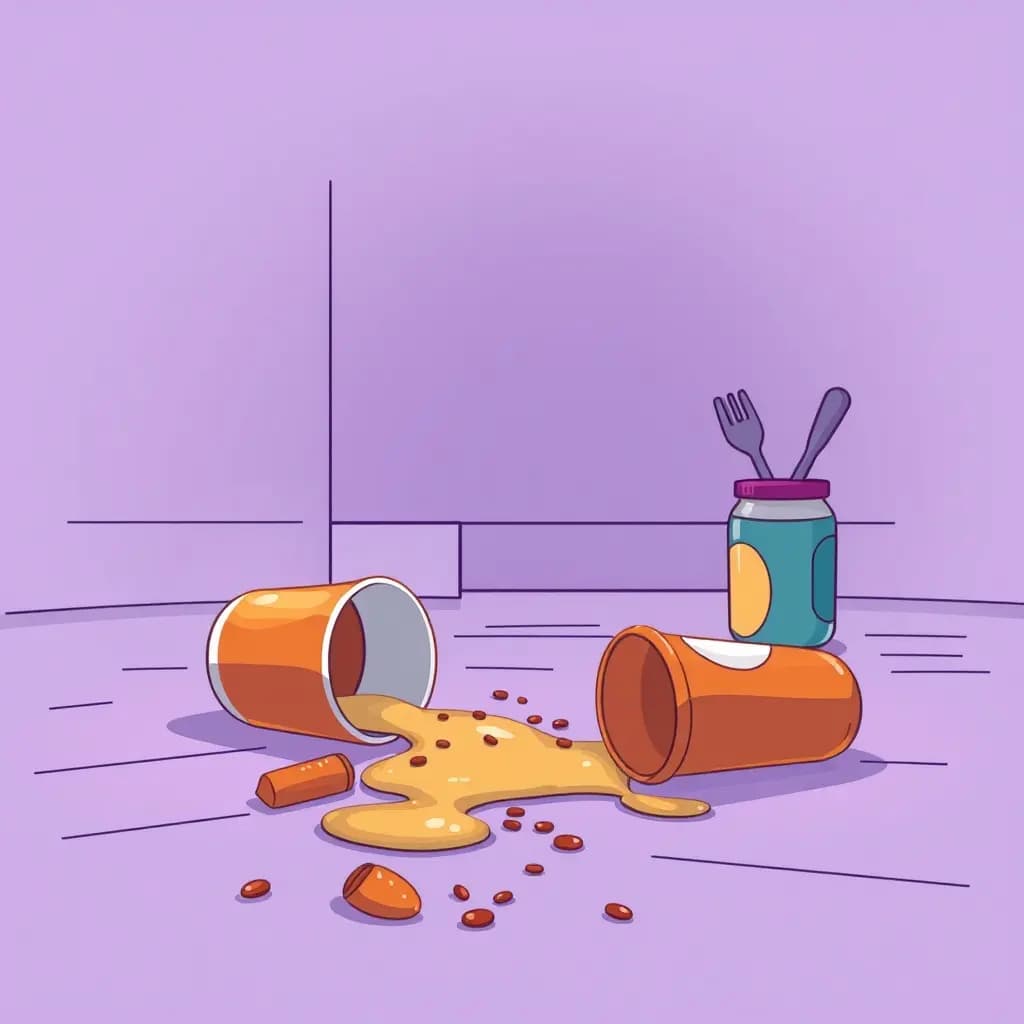 Dream illustration: Spilling food on floor