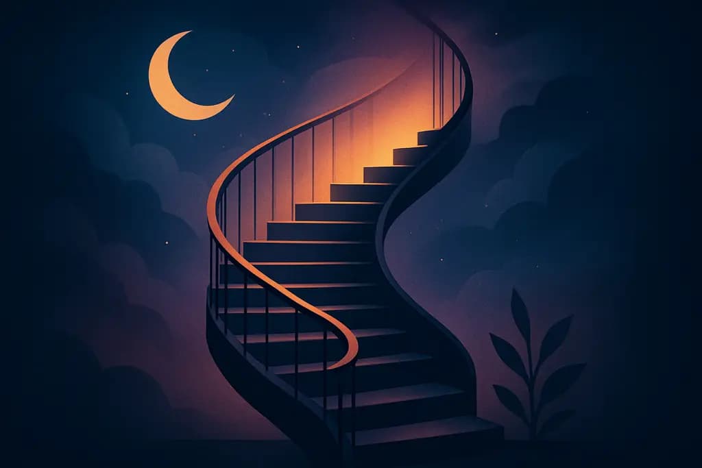 Dream illustration: spiral staircase dream meaning
