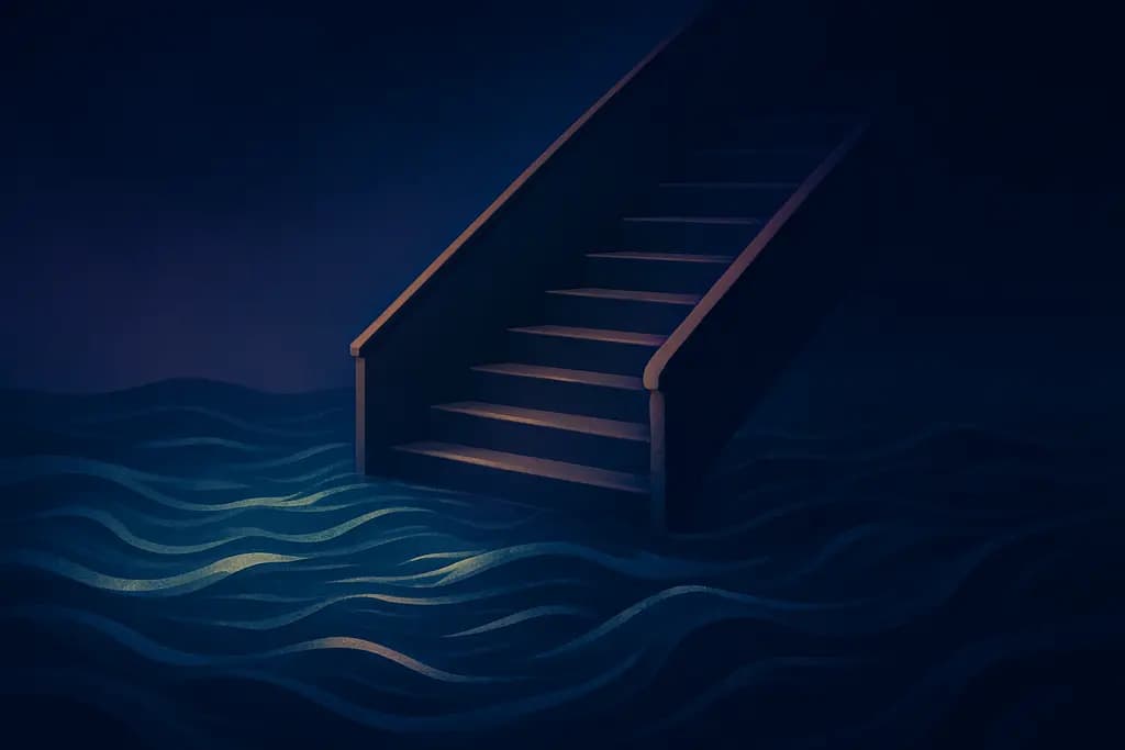 Dream illustration: staircase in water dream