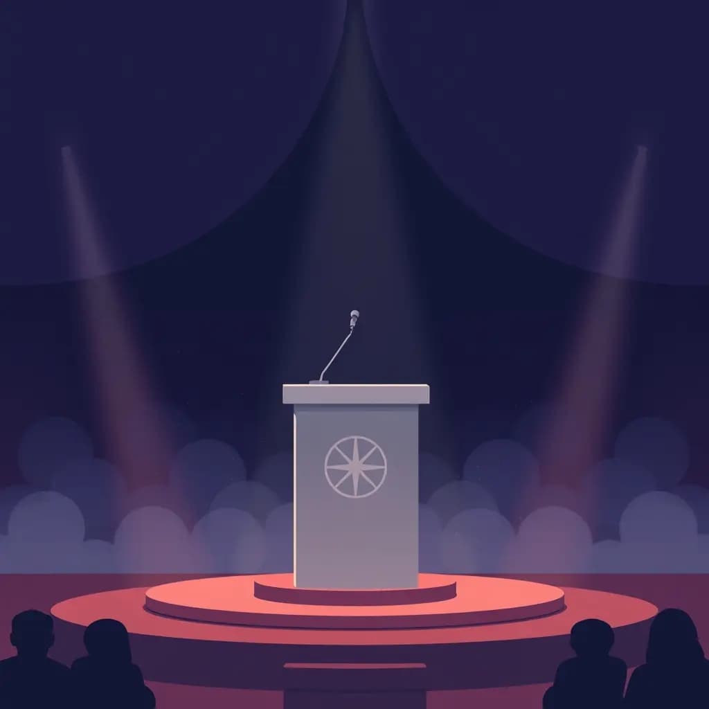Dream illustration: Standing at a Podium Without Words