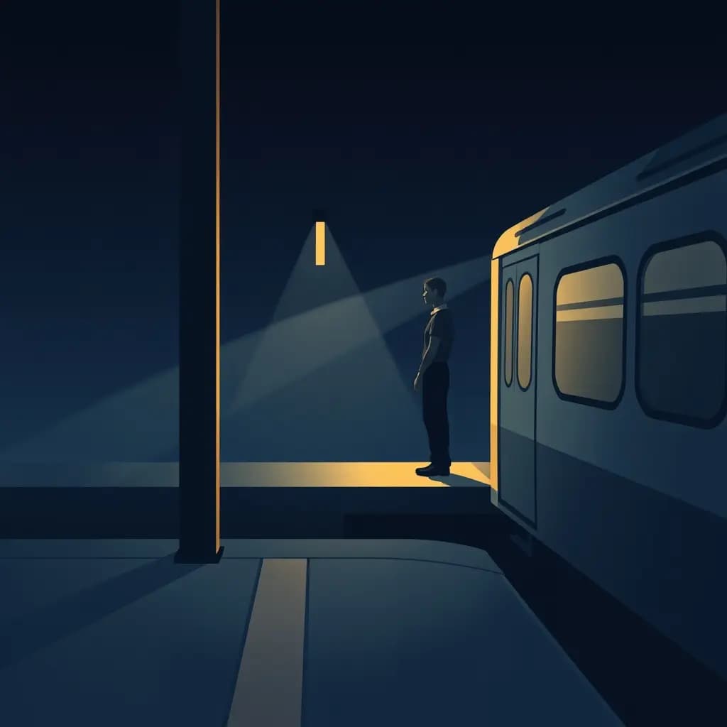 Dream illustration: Standing on a Moving Train Platform