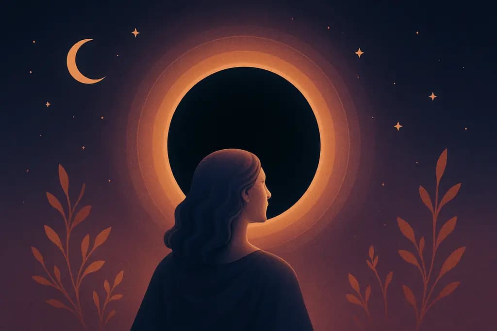 Dream illustration: Staring into a black void or abyss