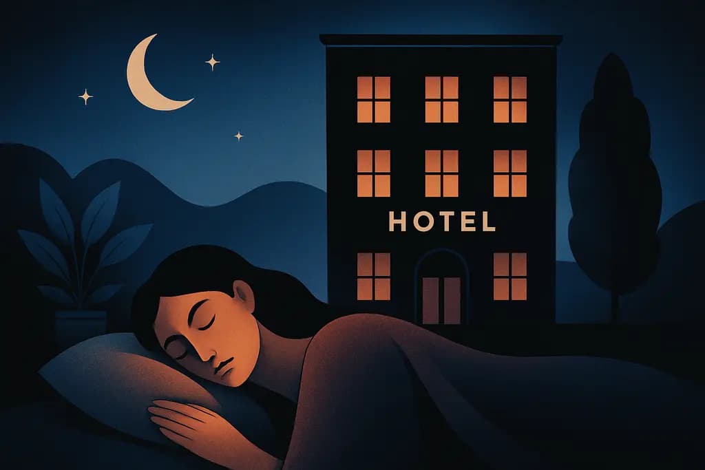 Dream illustration: staying in a black hotel dream