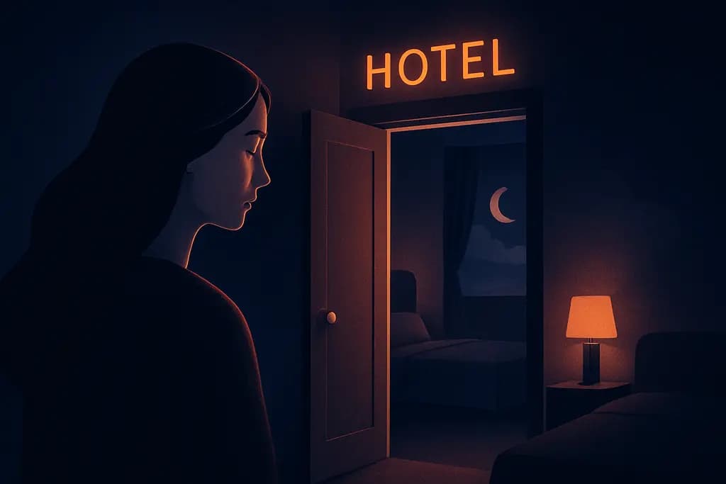 Dream illustration: staying in a black hotel
