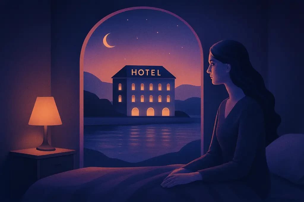 Dream illustration: staying in a hotel by the water dream