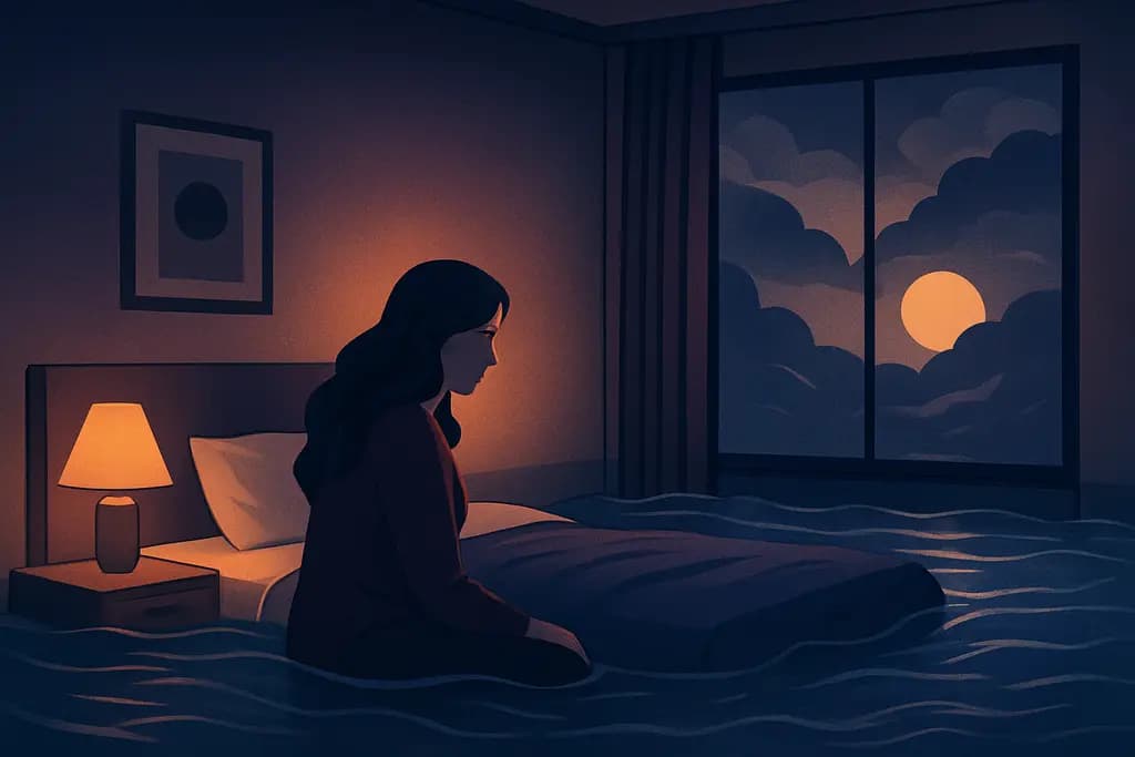 Dream illustration: staying in a hotel during a flood