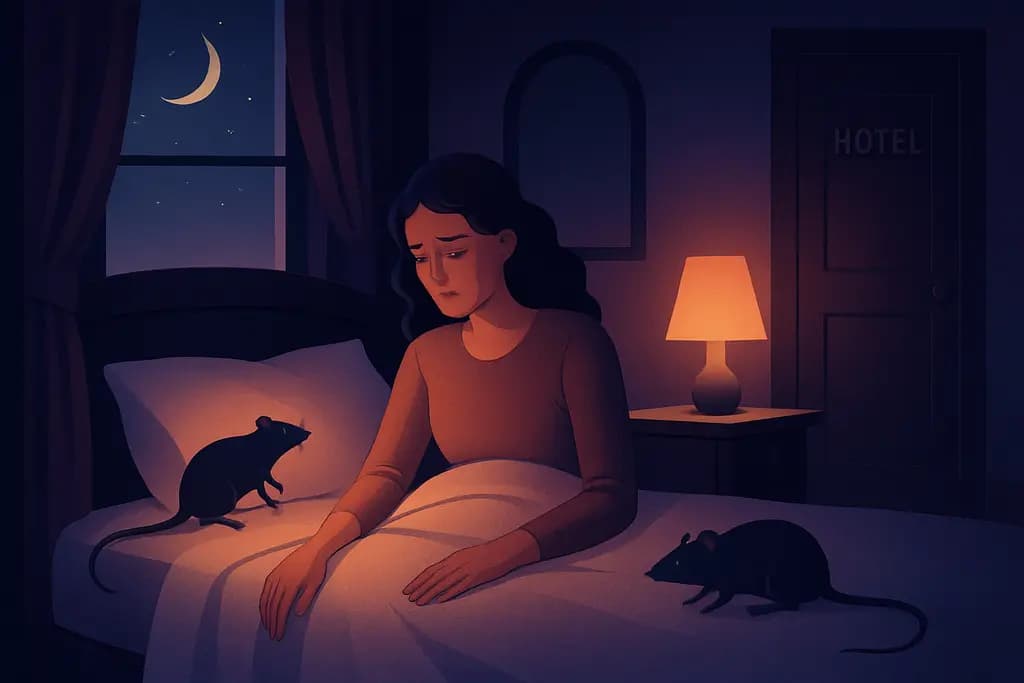 Dream illustration: staying in a hotel with rats dream