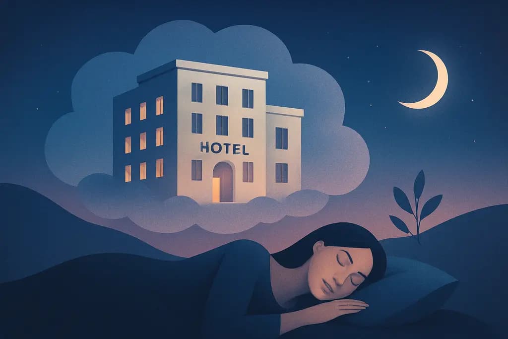 Dream illustration: staying in a white hotel meaning