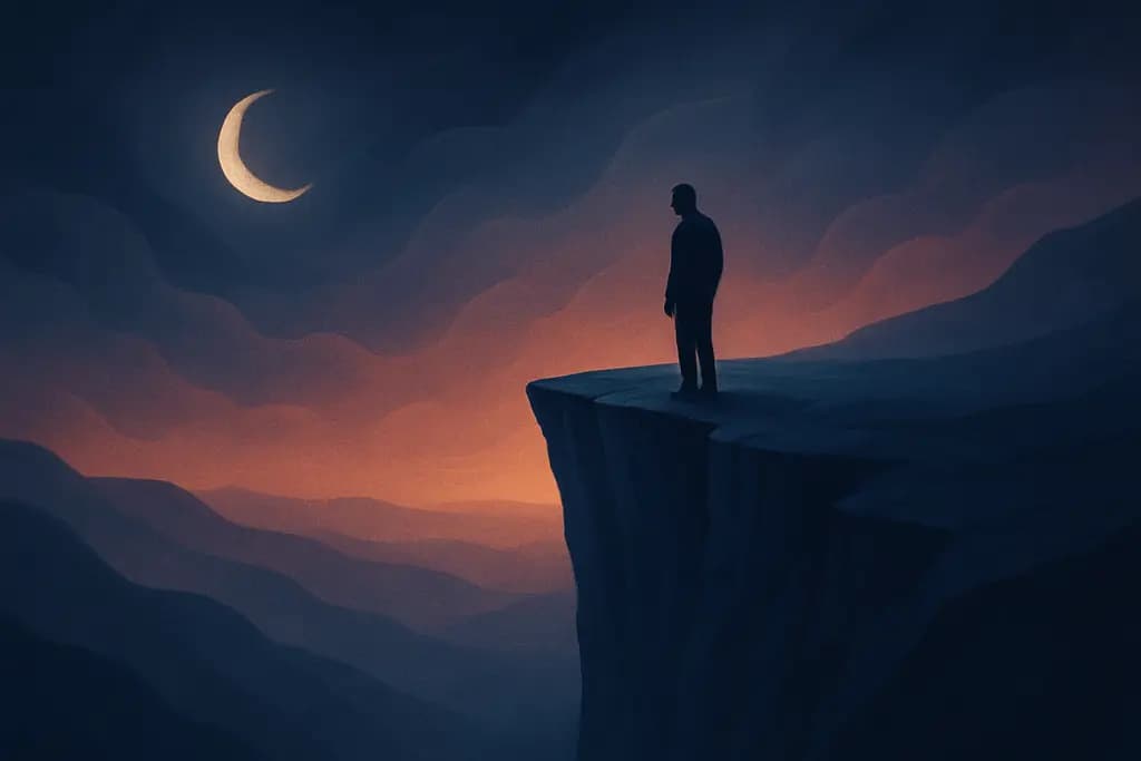 Dream illustration: Steep cliff edge