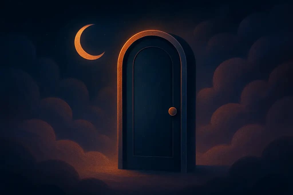 Dream illustration: Strange door
