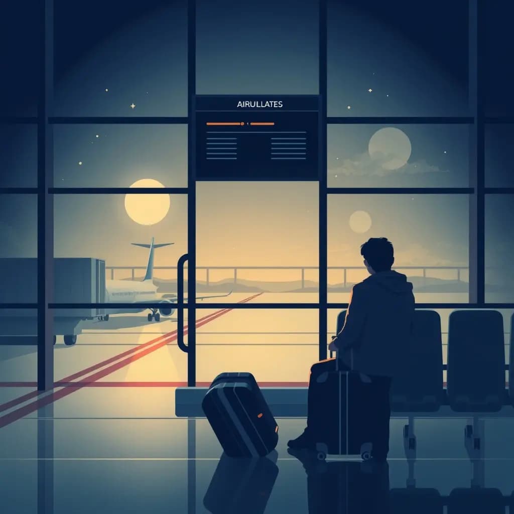 Dream illustration: Stuck at airport gate