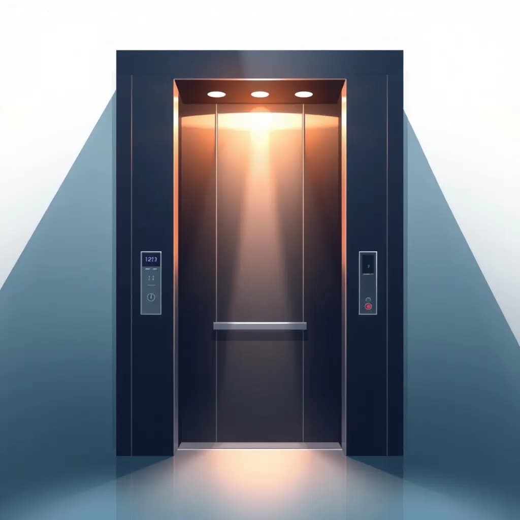 Dream illustration: Stuck elevator at work
