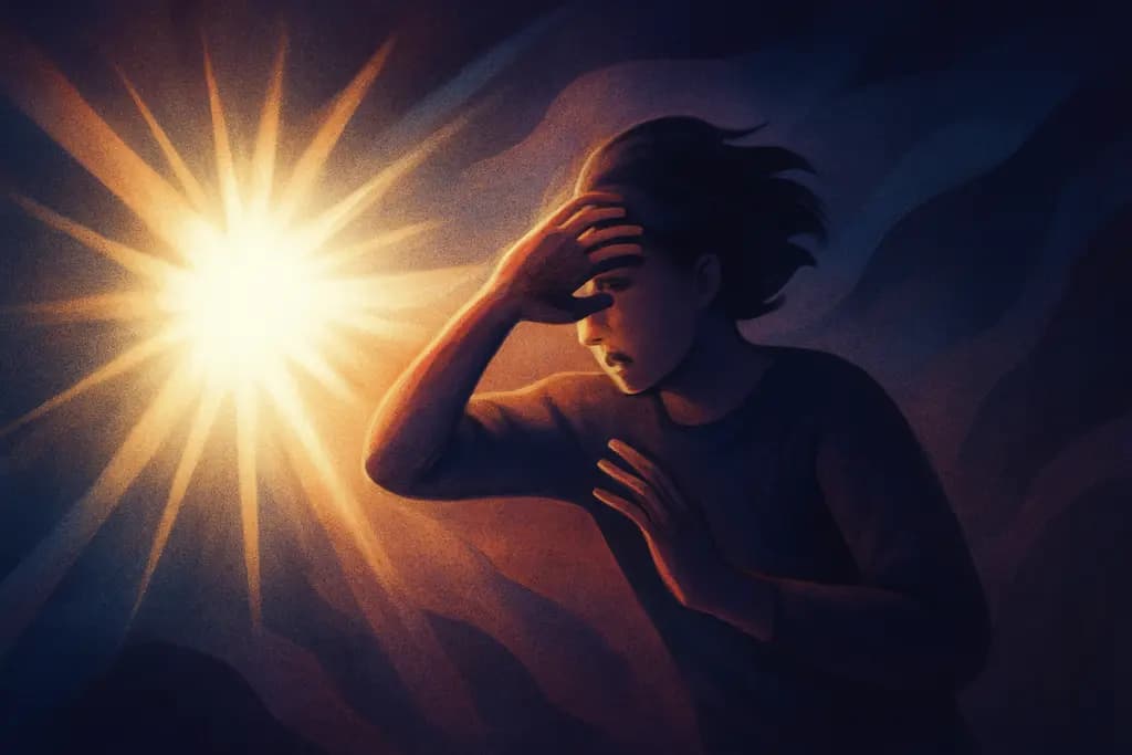 Dream illustration: sudden blinding white light attacking me dream