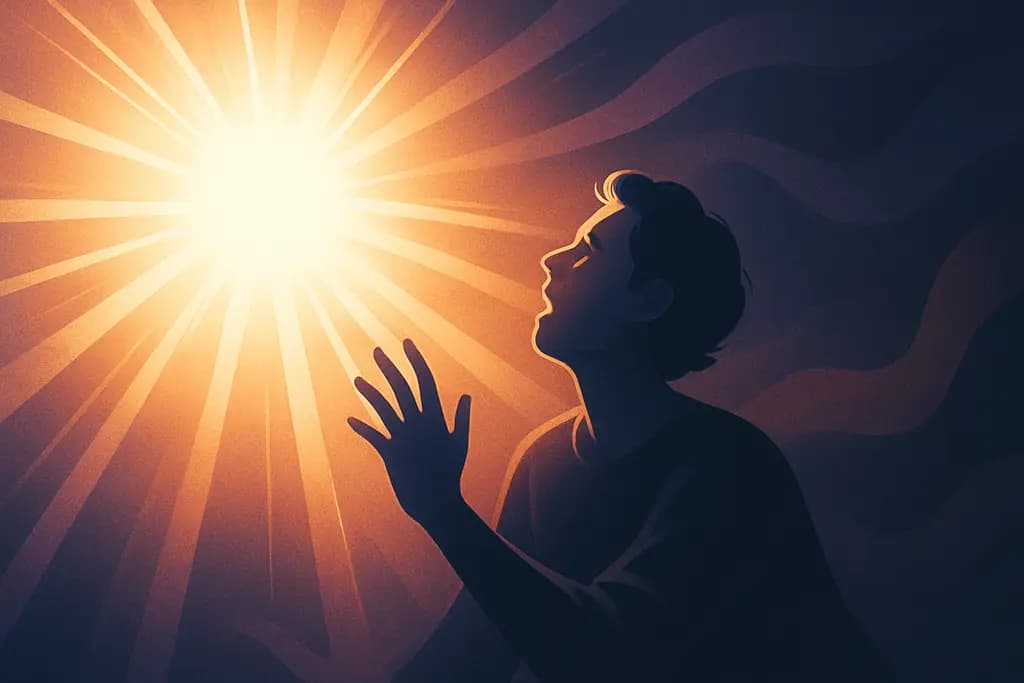 Dream illustration: sudden blinding white light attacking me