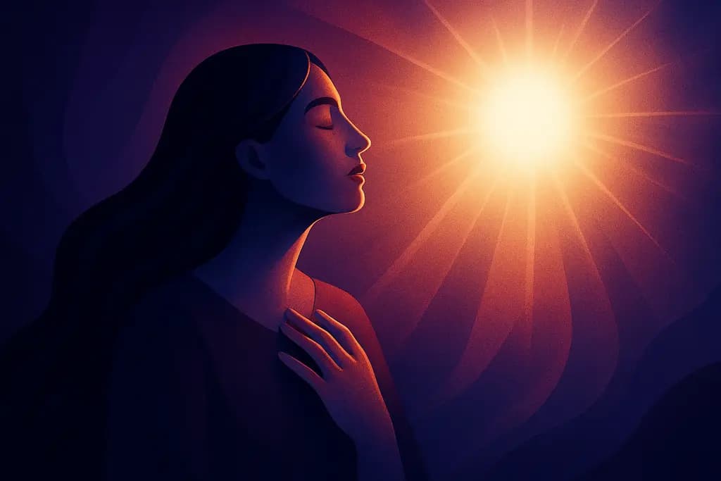 Dream illustration: sudden blinding white light dream meaning