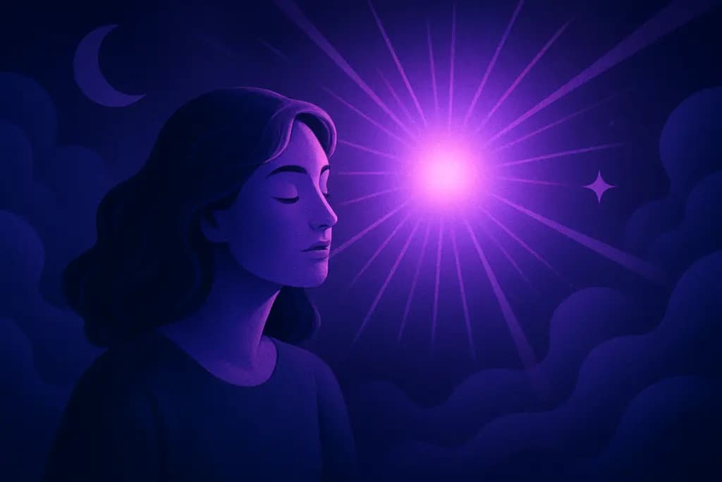 Dream illustration: Sudden Bright Purple Light
