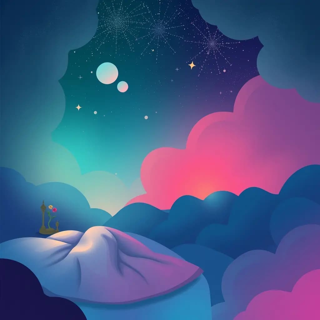 Dream illustration: Sudden color shifts in the scene