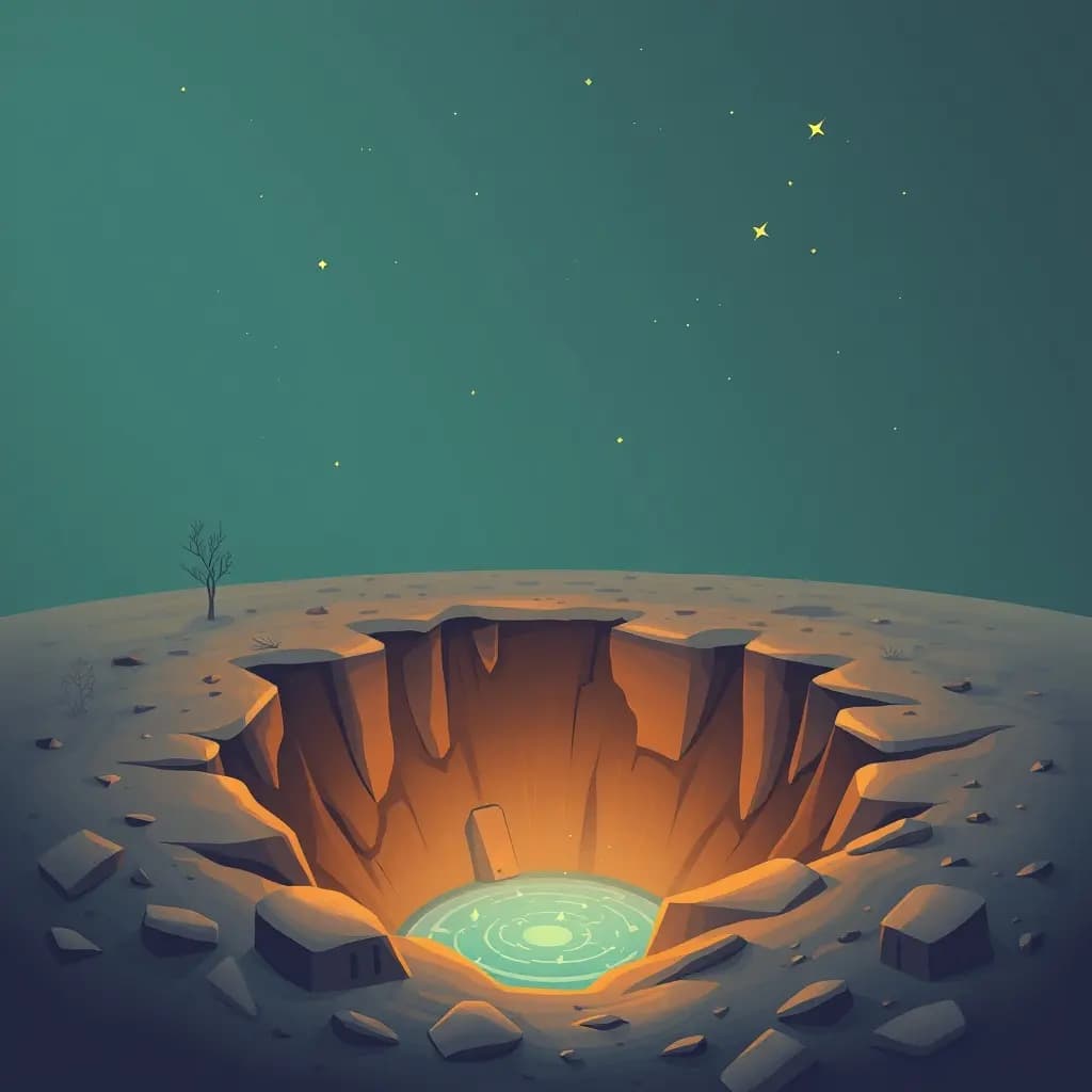 Dream illustration: Sudden sinkhole opens