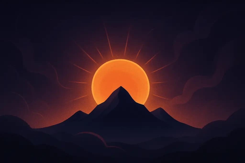 Dream illustration: Sun goes out