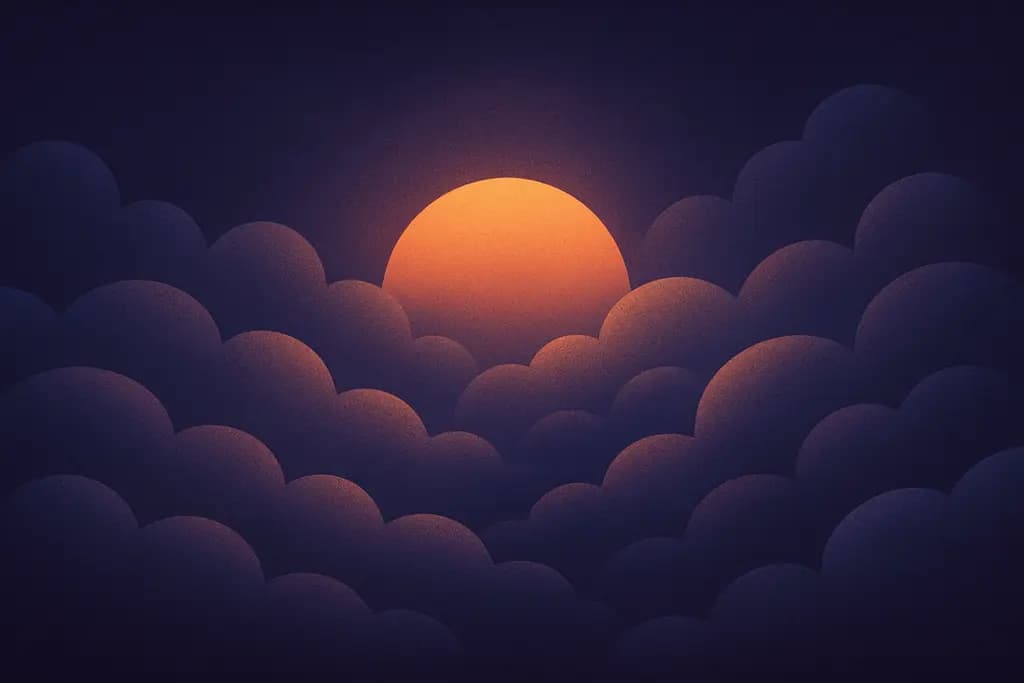 Dream illustration: Sun hidden by clouds