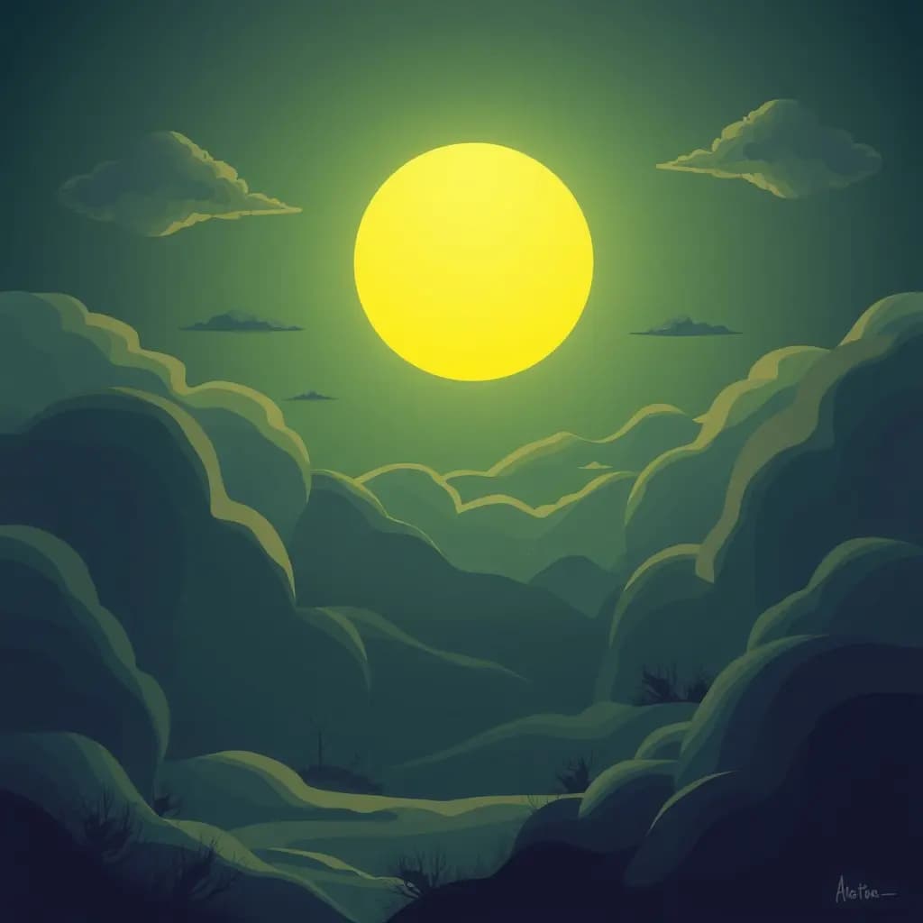 Dream illustration: Sun suddenly going out