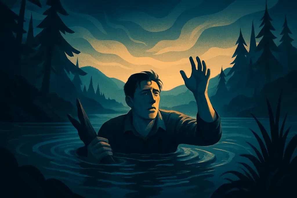 Dream illustration: survival in the wilderness in water