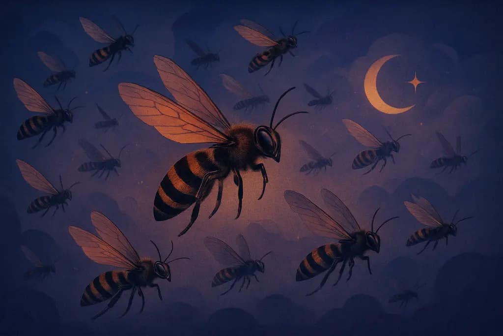 Dream illustration: Swarm of Bees or Wasps