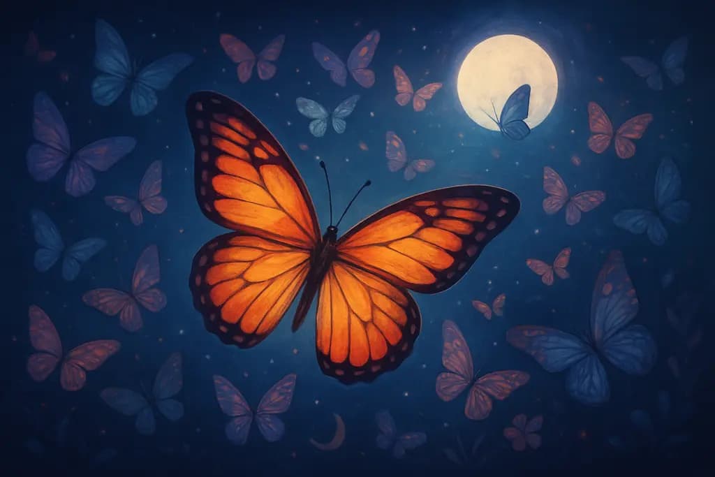 Dream illustration: Swarm of Butterflies