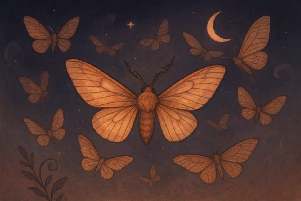 Dream illustration: Swarm of moths