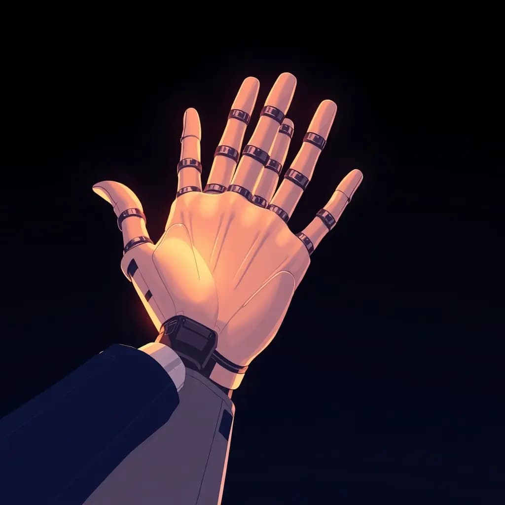 Dream illustration: Synthetic hand held yours