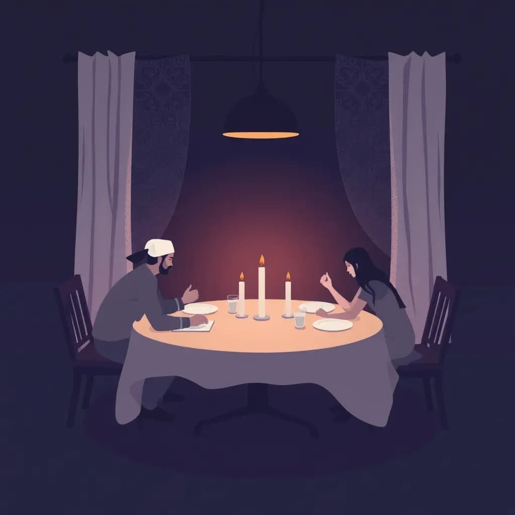 Dream illustration: Table seating changes suddenly