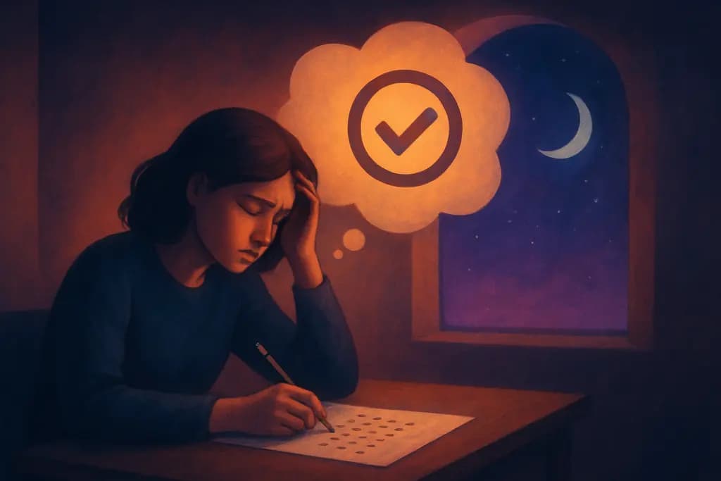 Dream illustration: Taking an exam or test