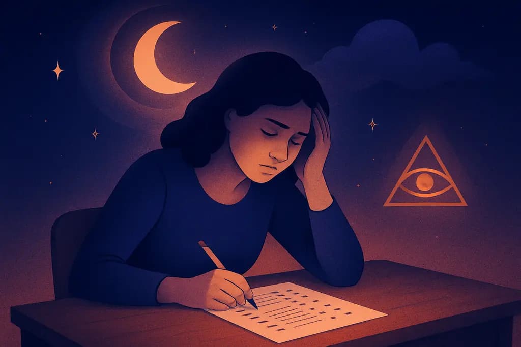 Dream illustration: Taking an important exam