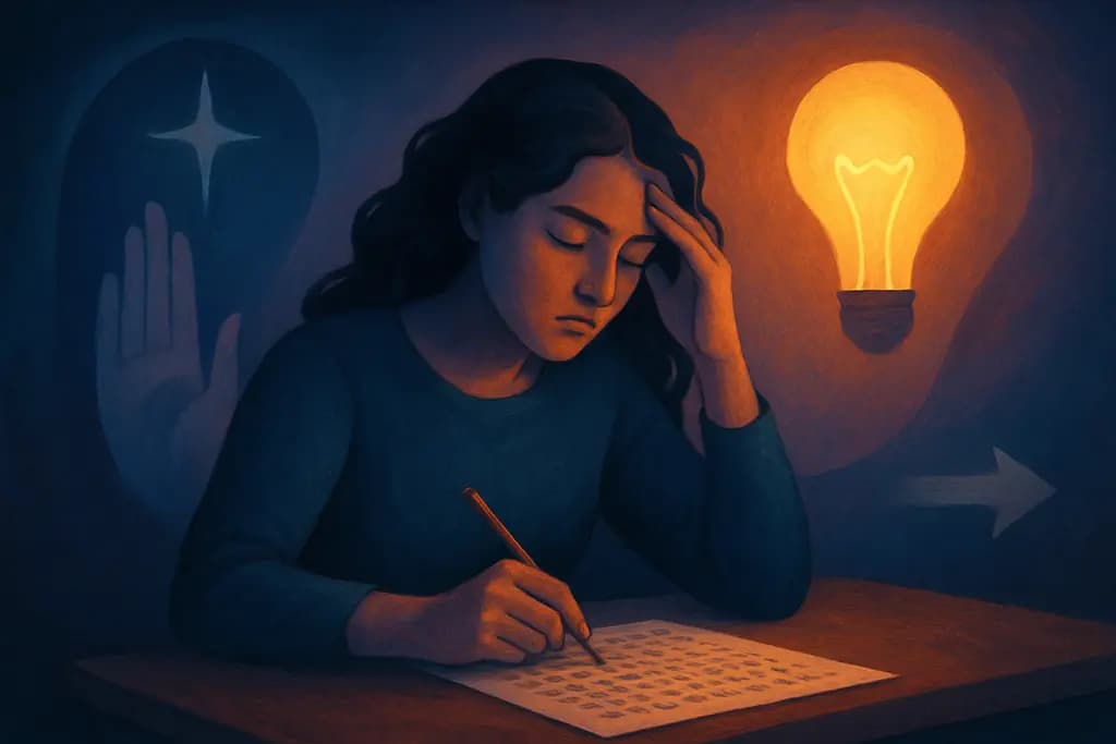 Dream illustration: Taking an important test or exam