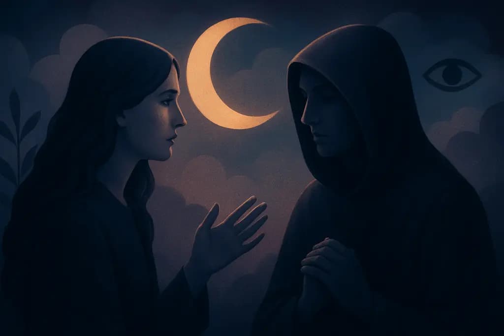 Dream illustration: Talking with a stranger who knows your secrets