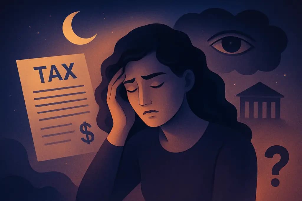 Dream illustration: Tax or audit anxiety dream
