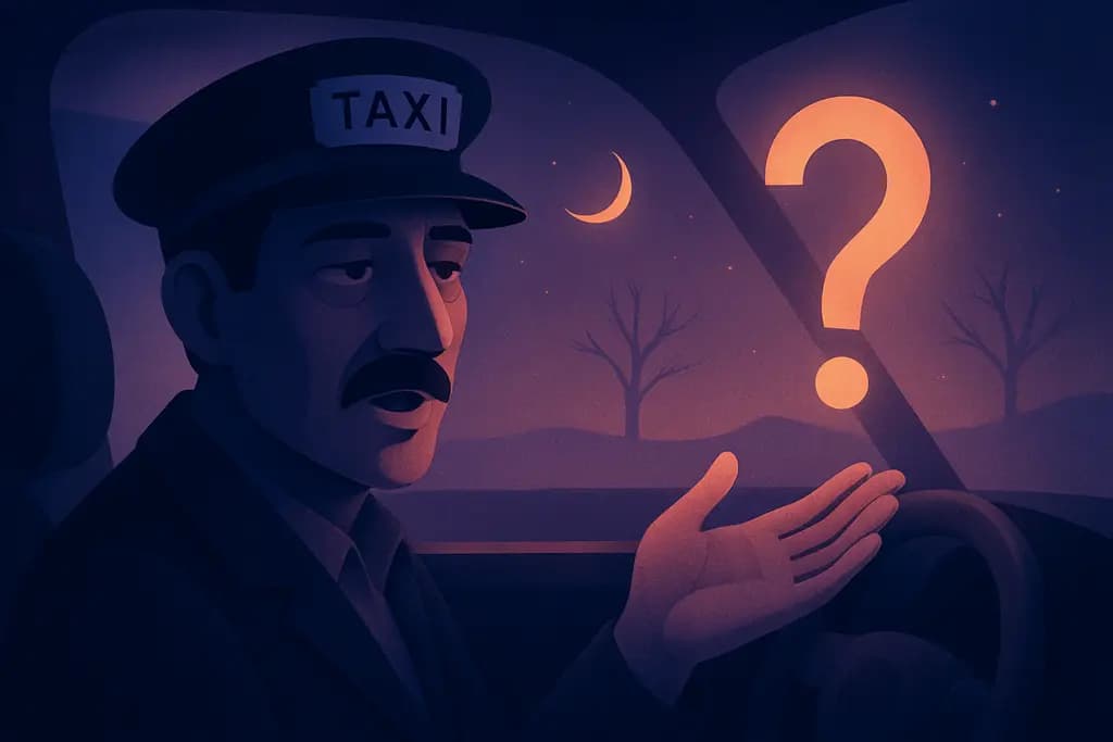 Dream illustration: Taxi driver speaking in riddles