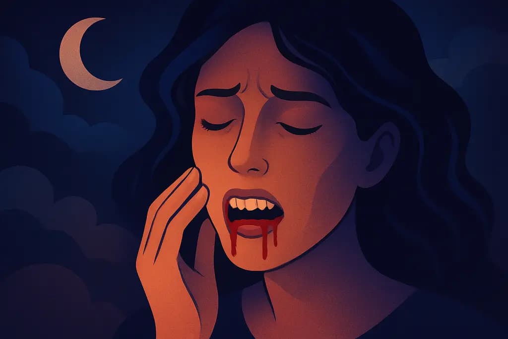 Dream illustration: Teeth bleeding