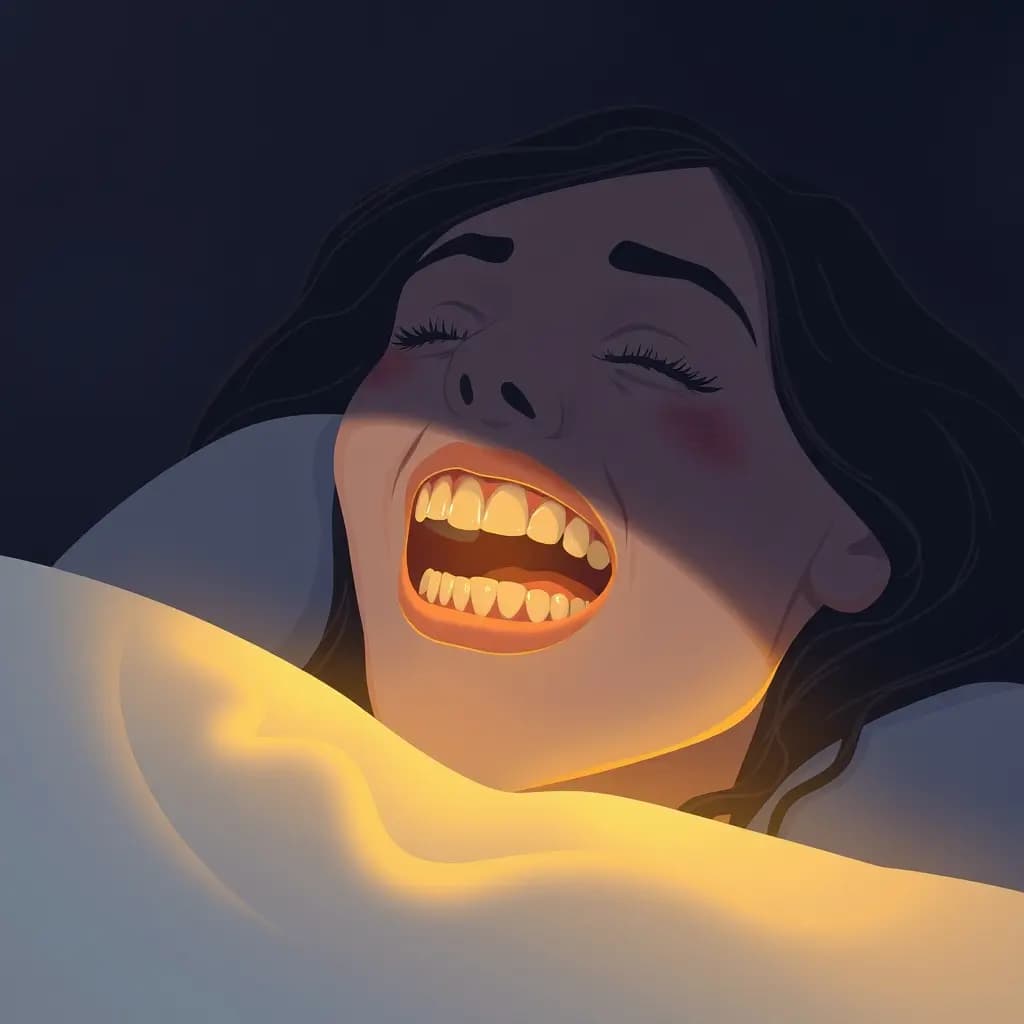 Dream illustration: Teeth turning gold